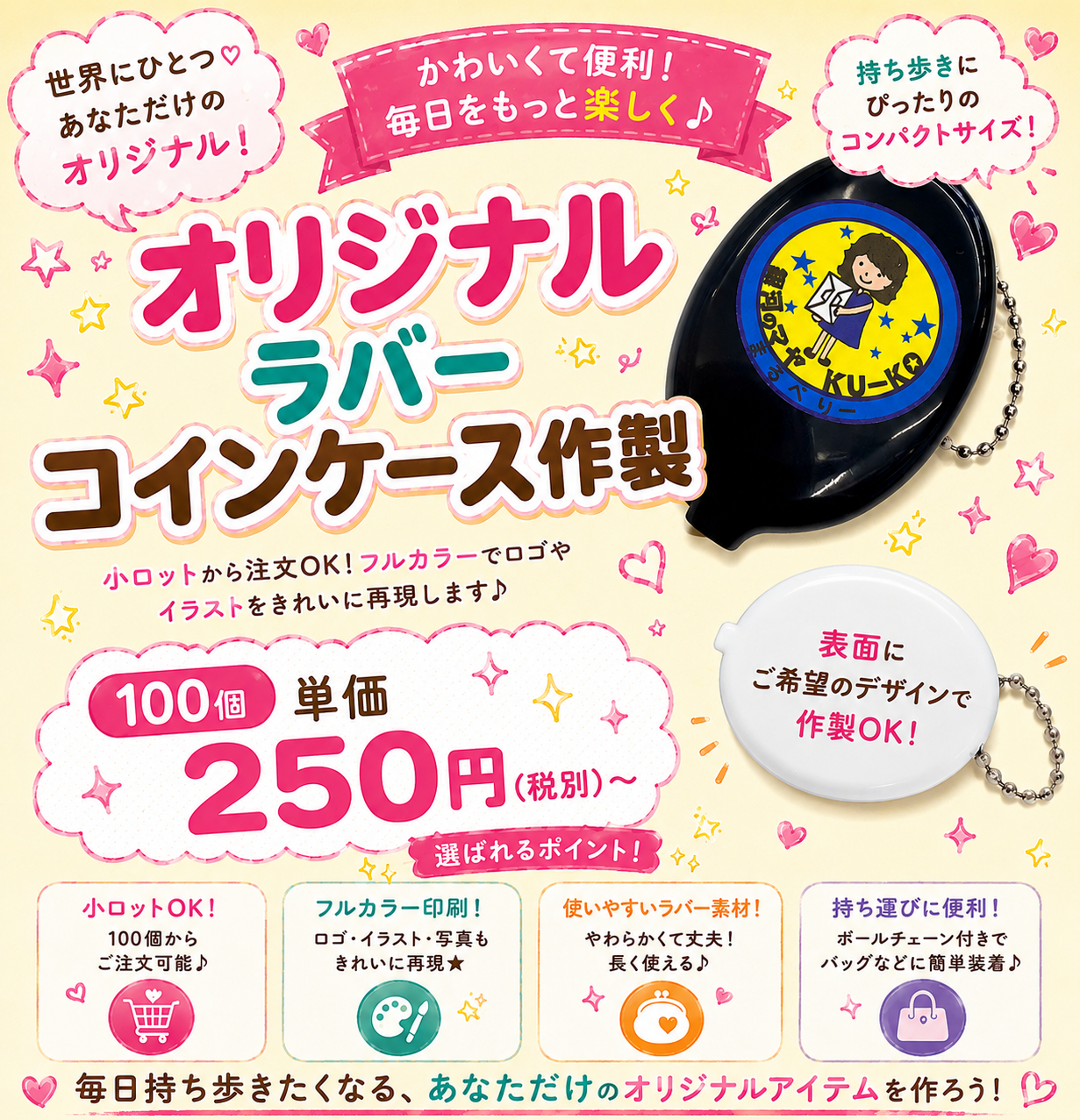 オリジナルラバーコインケース作製