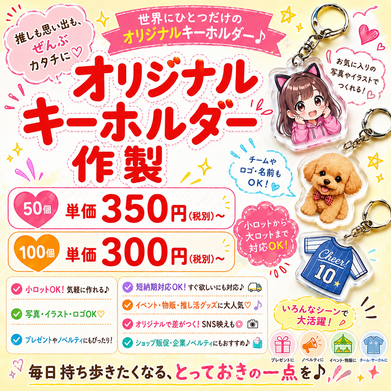 オリジあんるキーホルダー作製